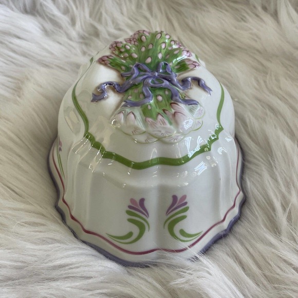 Vintage Franklin‎ Mint Le Cordon Bleu Glazed Oblong Ceramic Mold ASPARAGUS 1986 - Picture 2 of 12